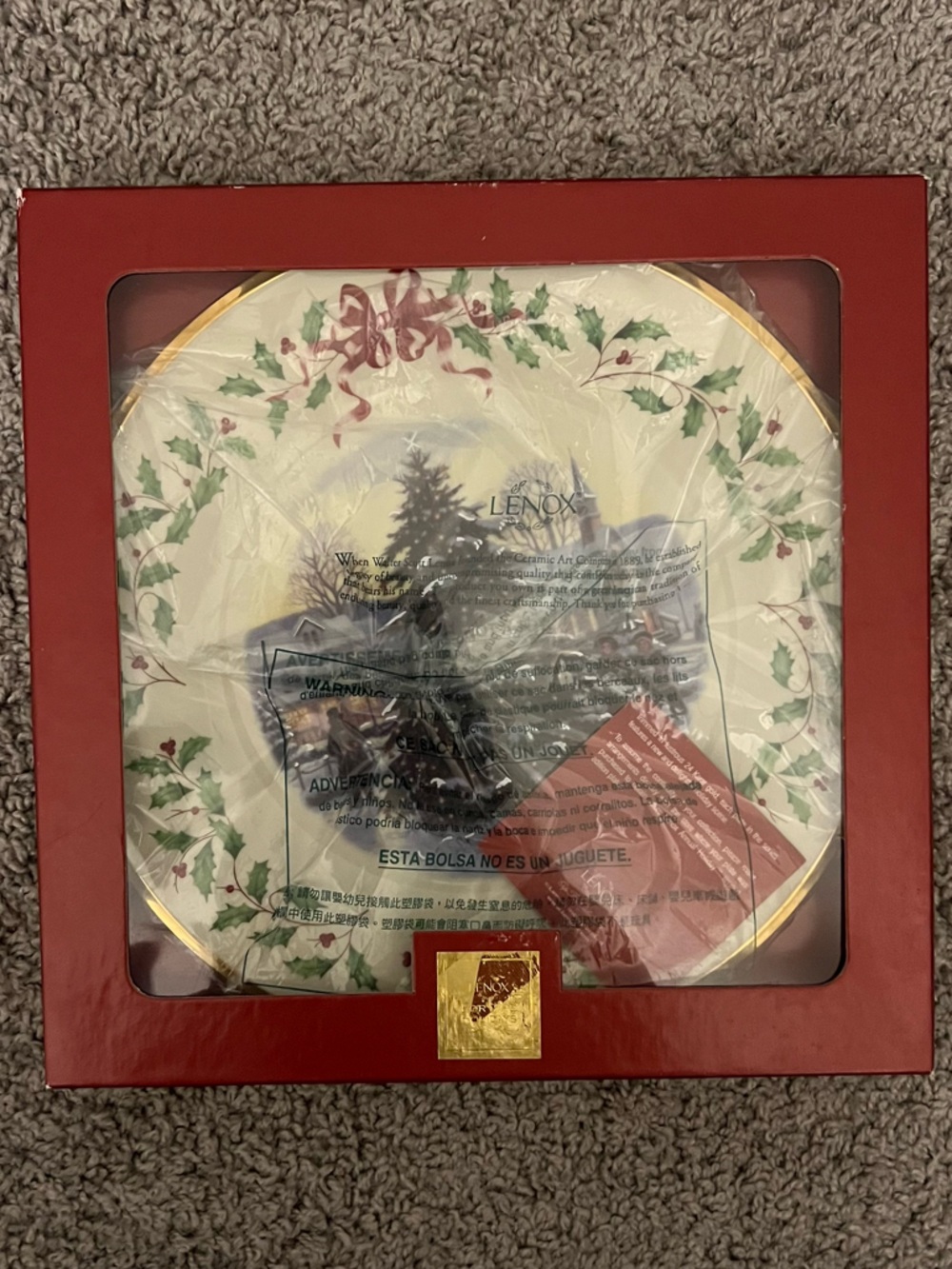 Lenox 2006 “Christmas Eve on Main St.” Annual Collector’s Plate Limited Edition